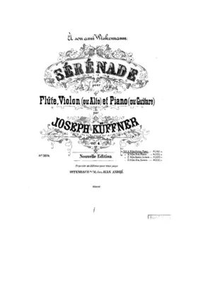 Serenade for Flute, Violin and Piano, Op.4