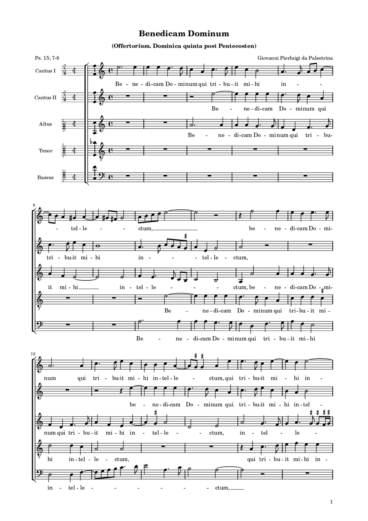 Benedicam Dominum - Page 1