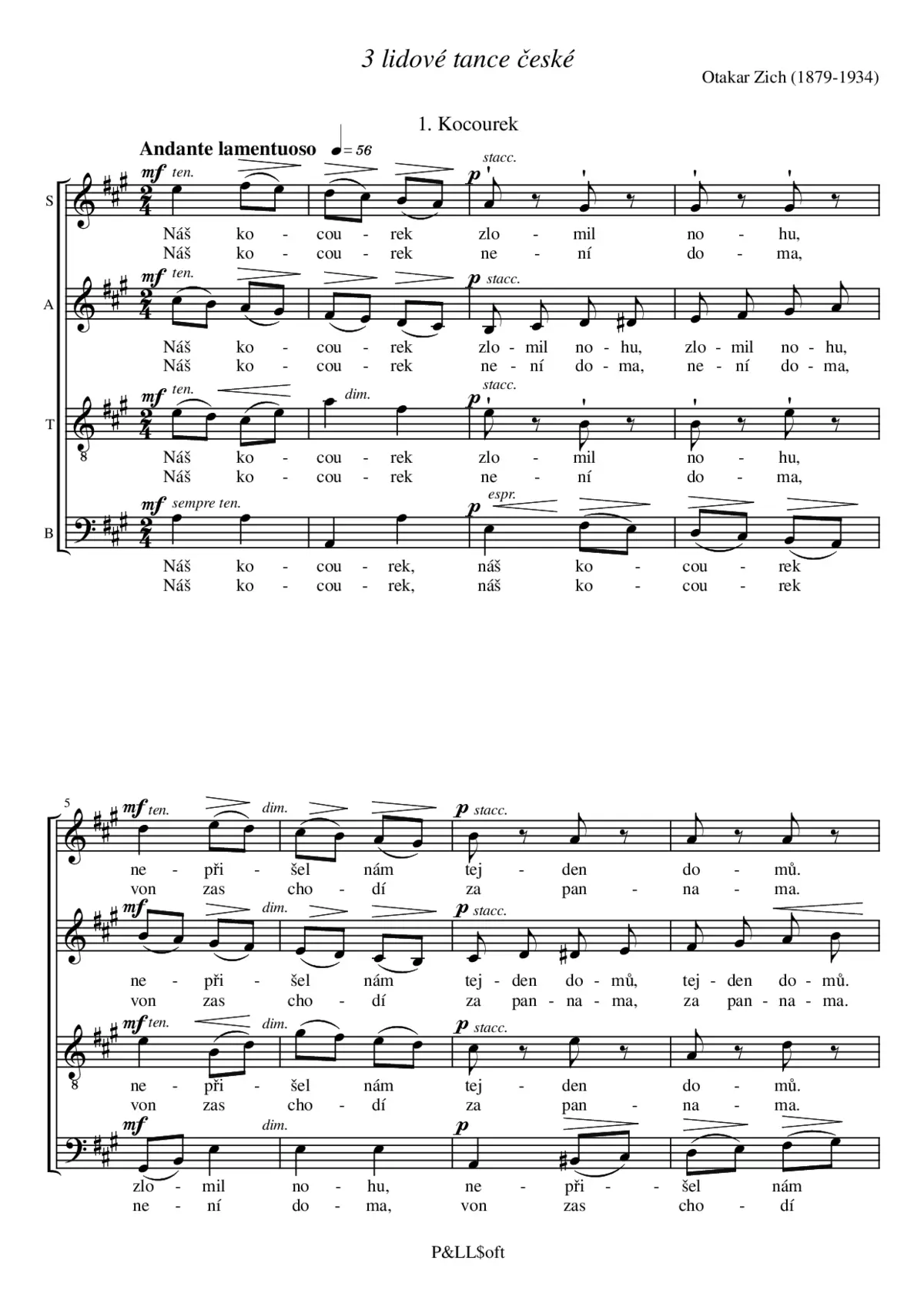 3 lidové tance české - Page 1