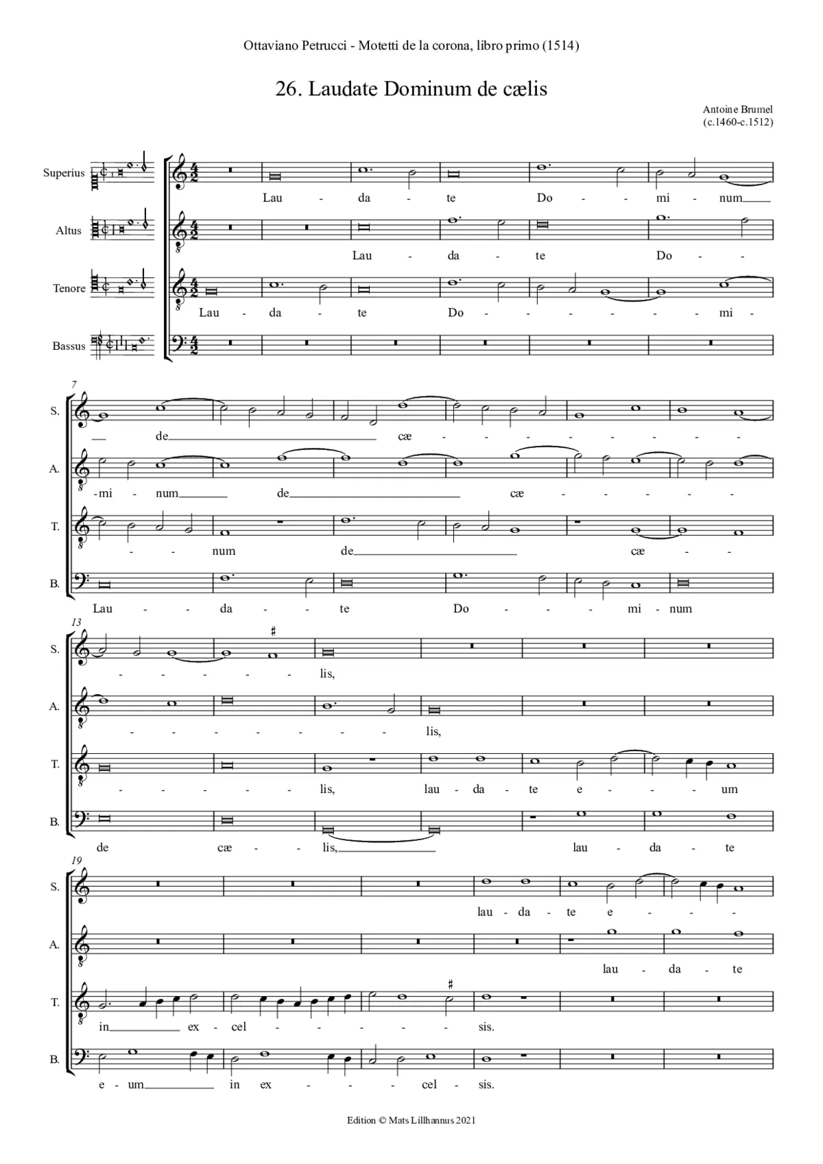 Laudate Dominum de caelis - Page 1