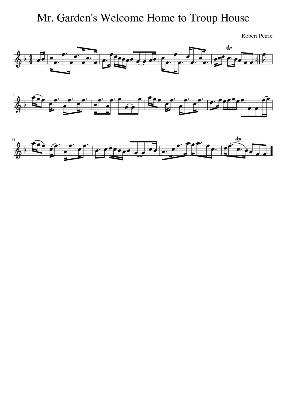 Mr. Garden's Welcome Home to Troup House - Page 1