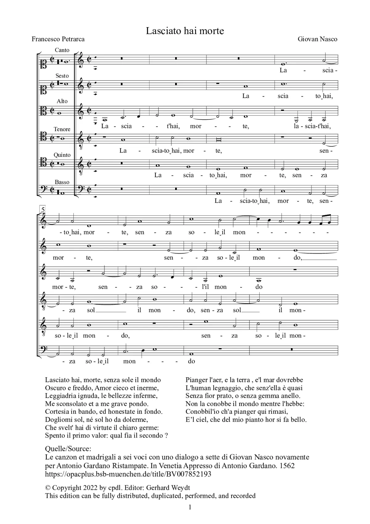Lasciato hai morte - Page 1