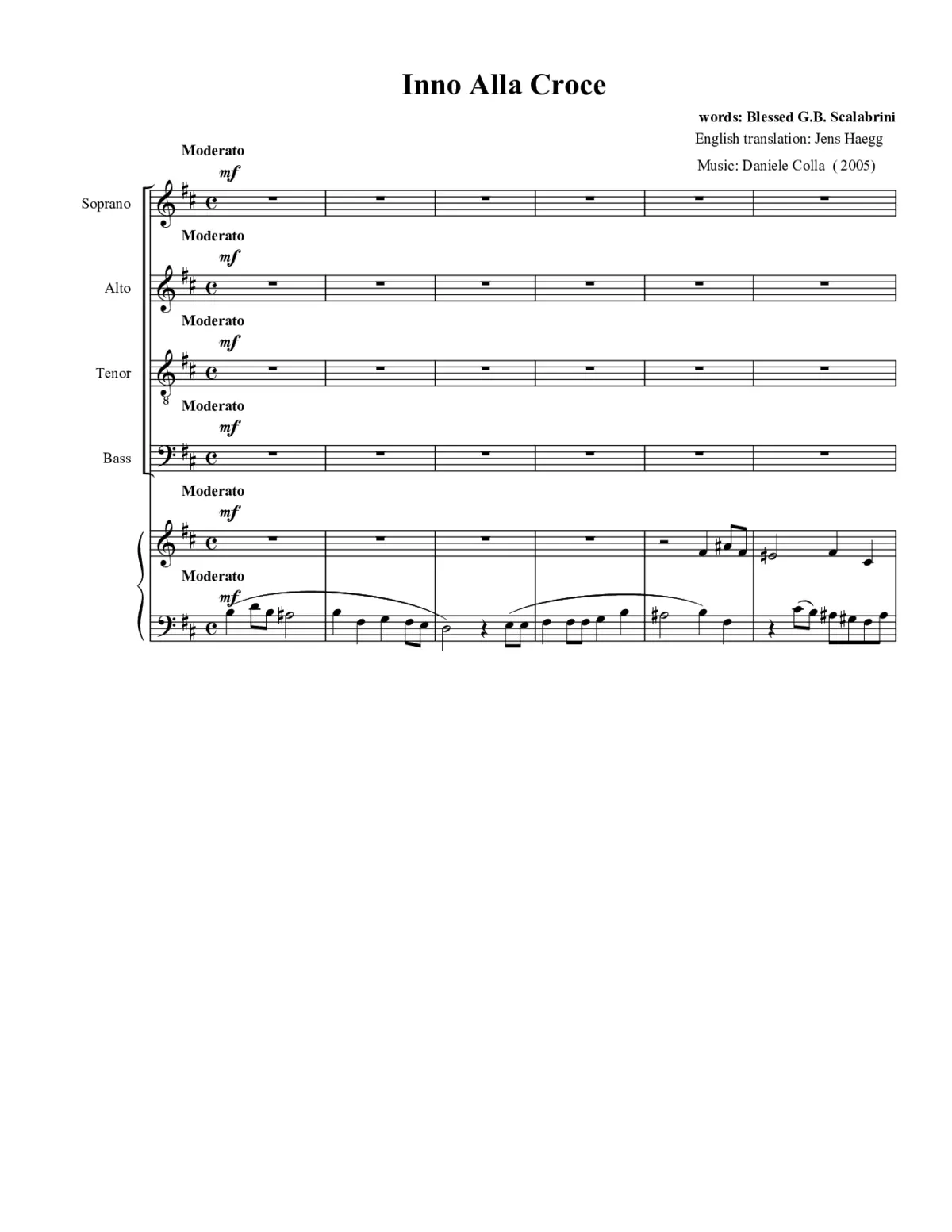 Inno alla Croce - Page 1