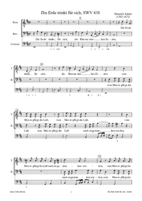 Die Erde trinkt für sich, SWV 438