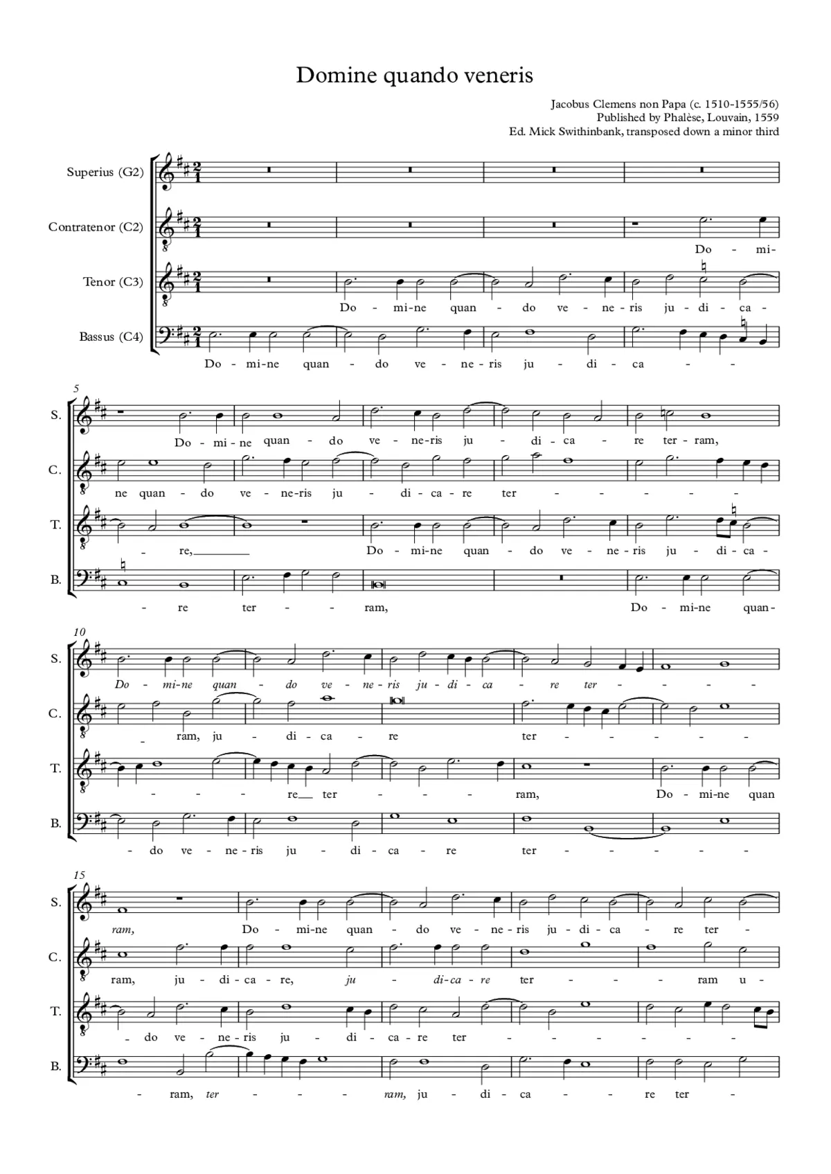 Domine quando veneris - Page 1