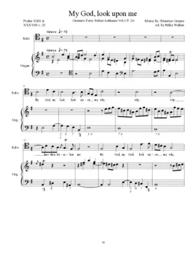 My God, look upon me