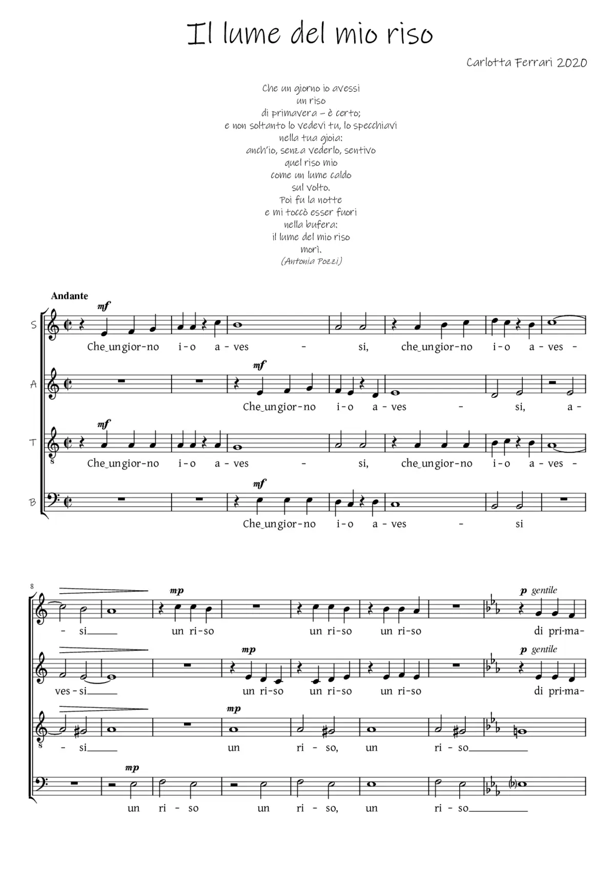 Il lume del mio riso - Page 1