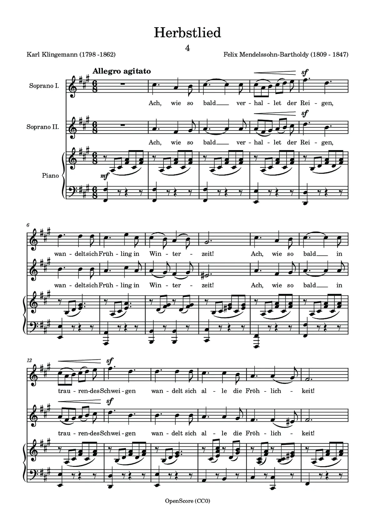 Herbstlied, MWV J 11 - Page 1