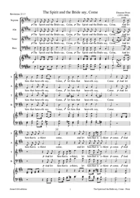 The Spirit and the bride say, come