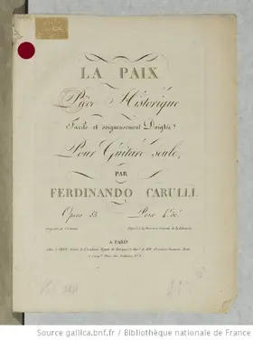 La paix, pièce historique facile