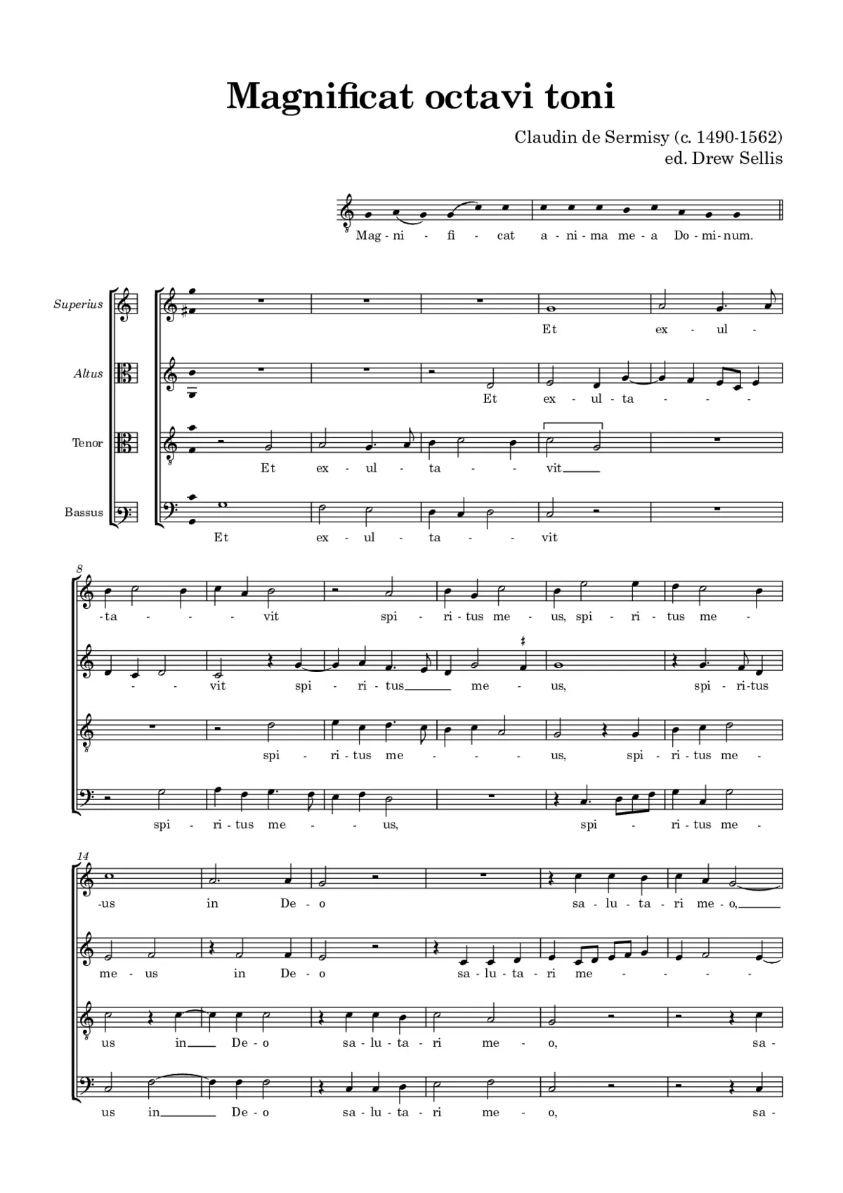 Magnificat octavi toni - Page 1