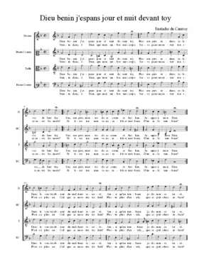 Dieu benin j'espans jour et nuit devant toy