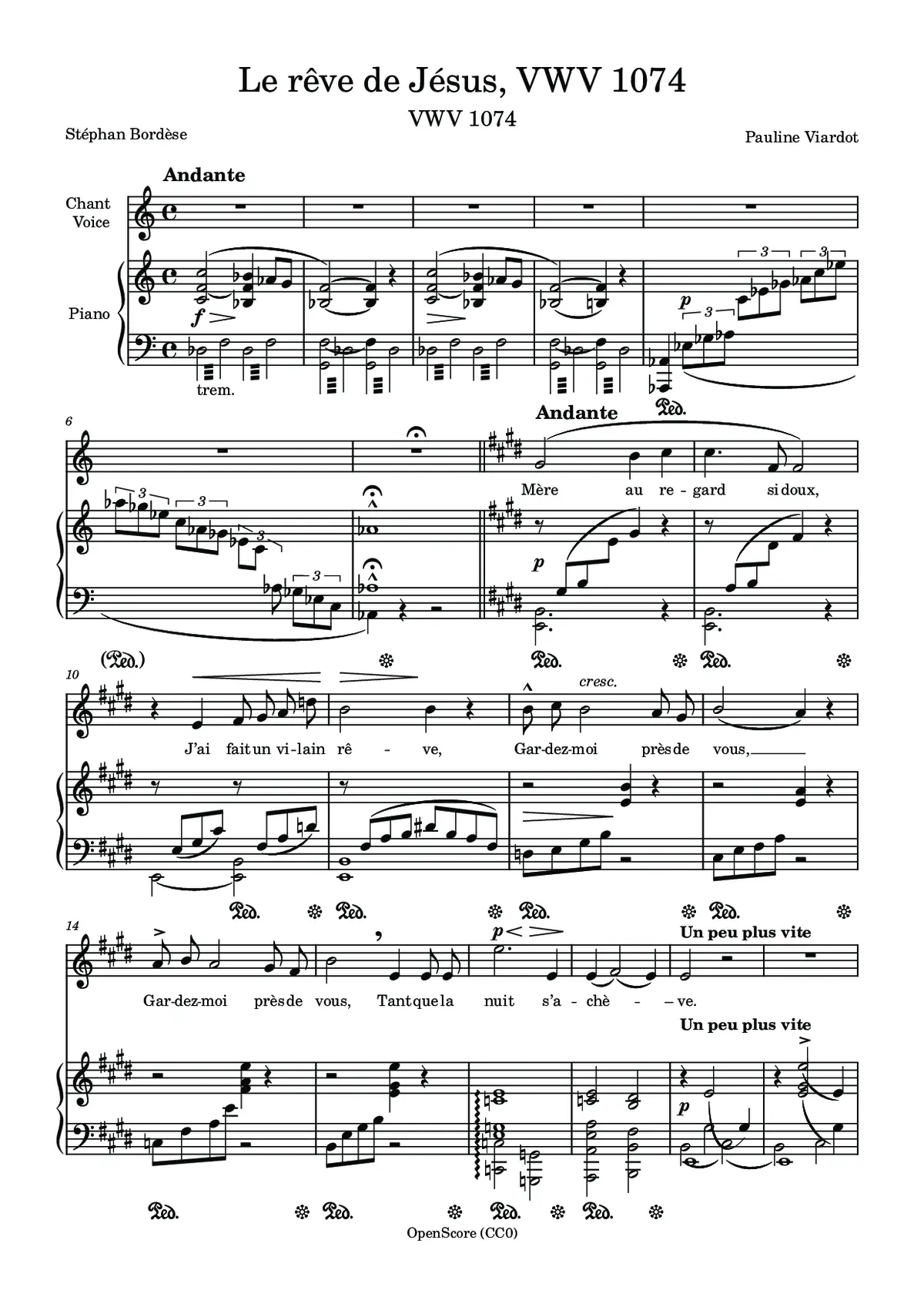Le rêve de Jésus, VWV 1074 - Page 1