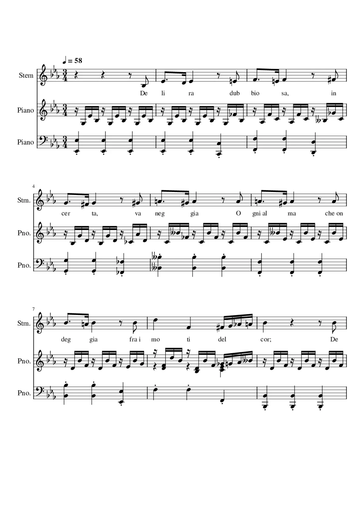 V Delira Dubbiosa Semitones (Vaccai) - Page 1