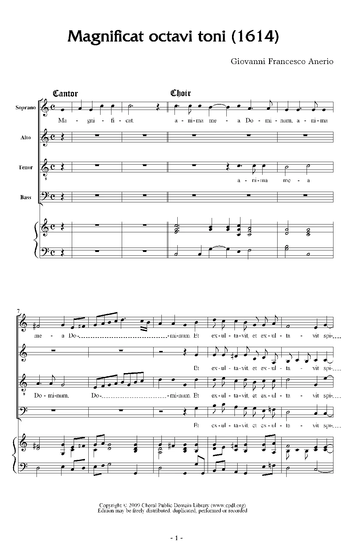 Magnificat octavi toni - Page 1
