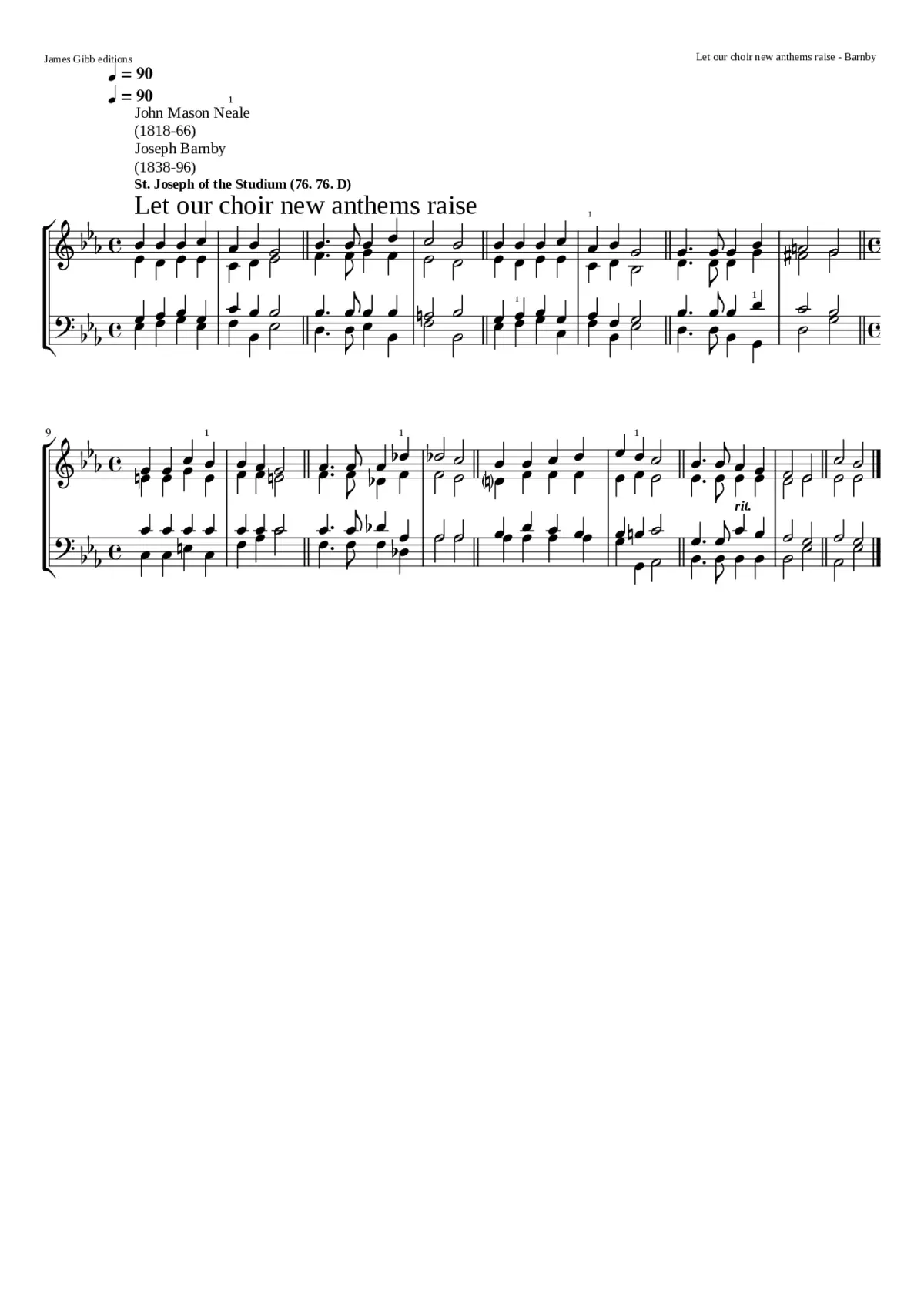 Let our choir new anthems raise - Page 1