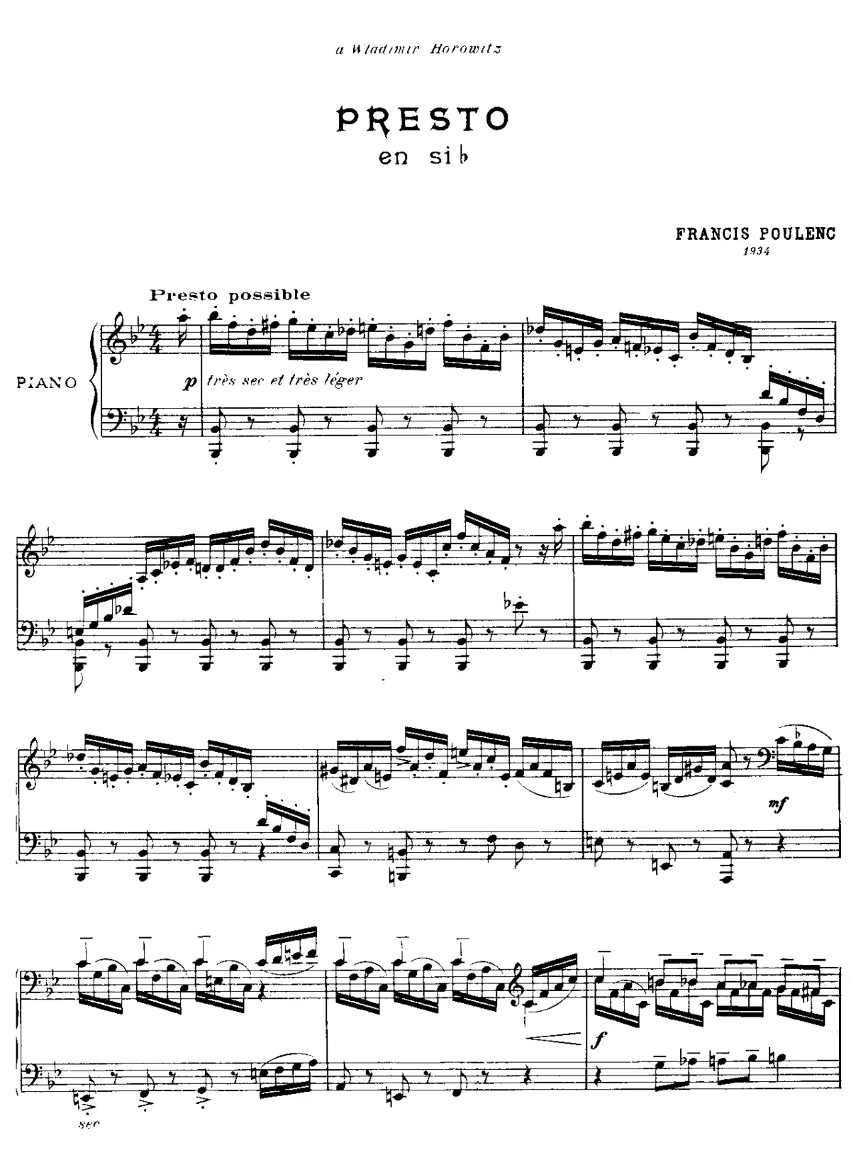 Presto in B-flat major - Page 1