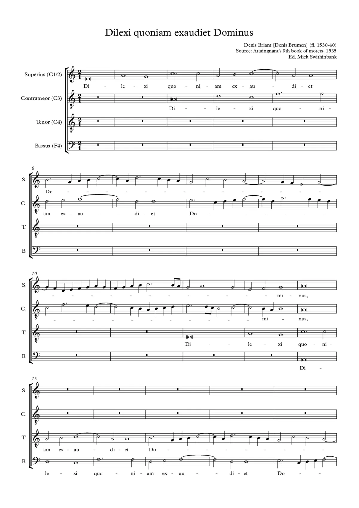 Dilexi quoniam exaudiet Dominus - Page 1
