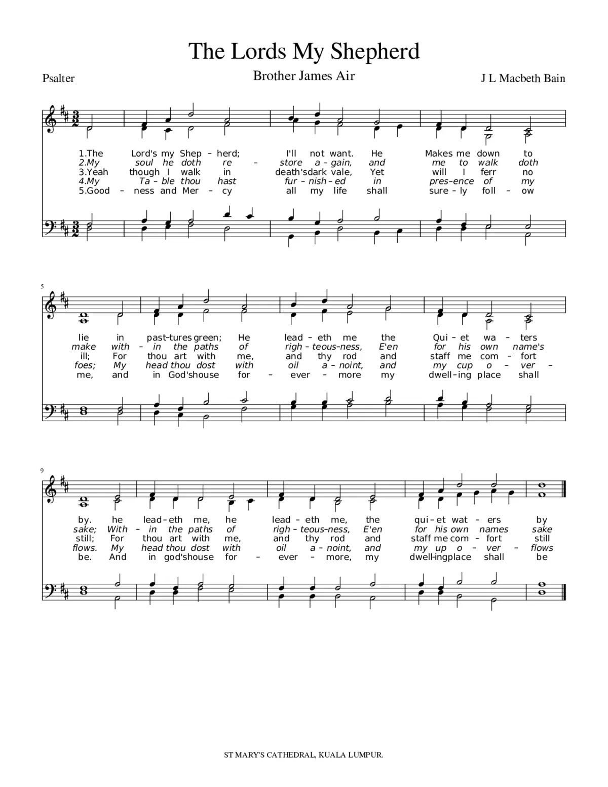 The lords my shepherd - Page 1