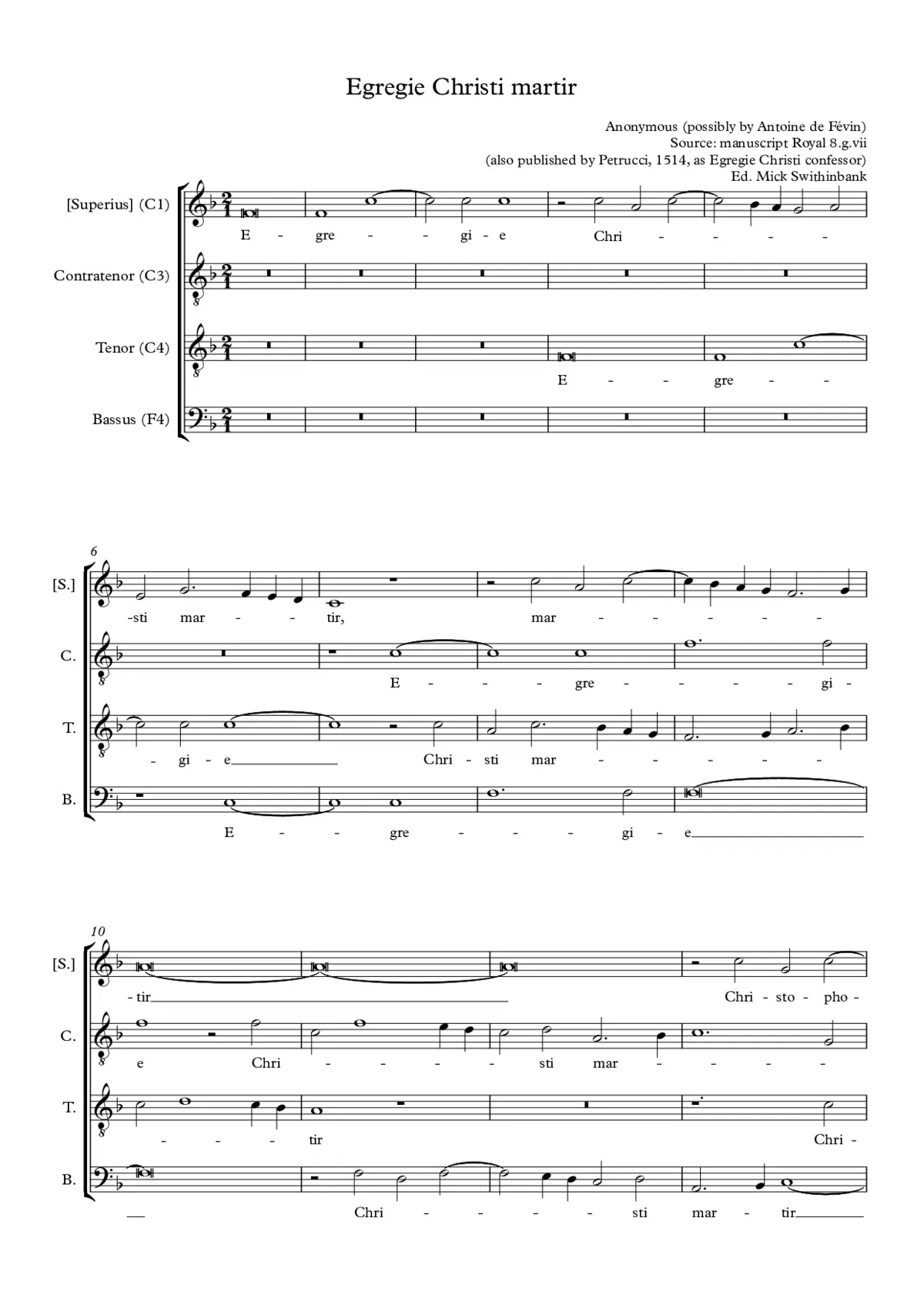 Egregie Christi martir - Page 1