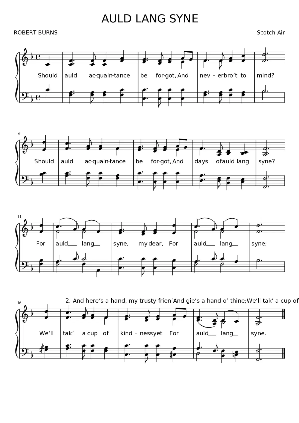 auld lang syne - Page 1
