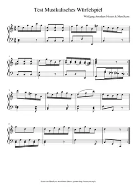 Test Musikalisches Würfelspiel