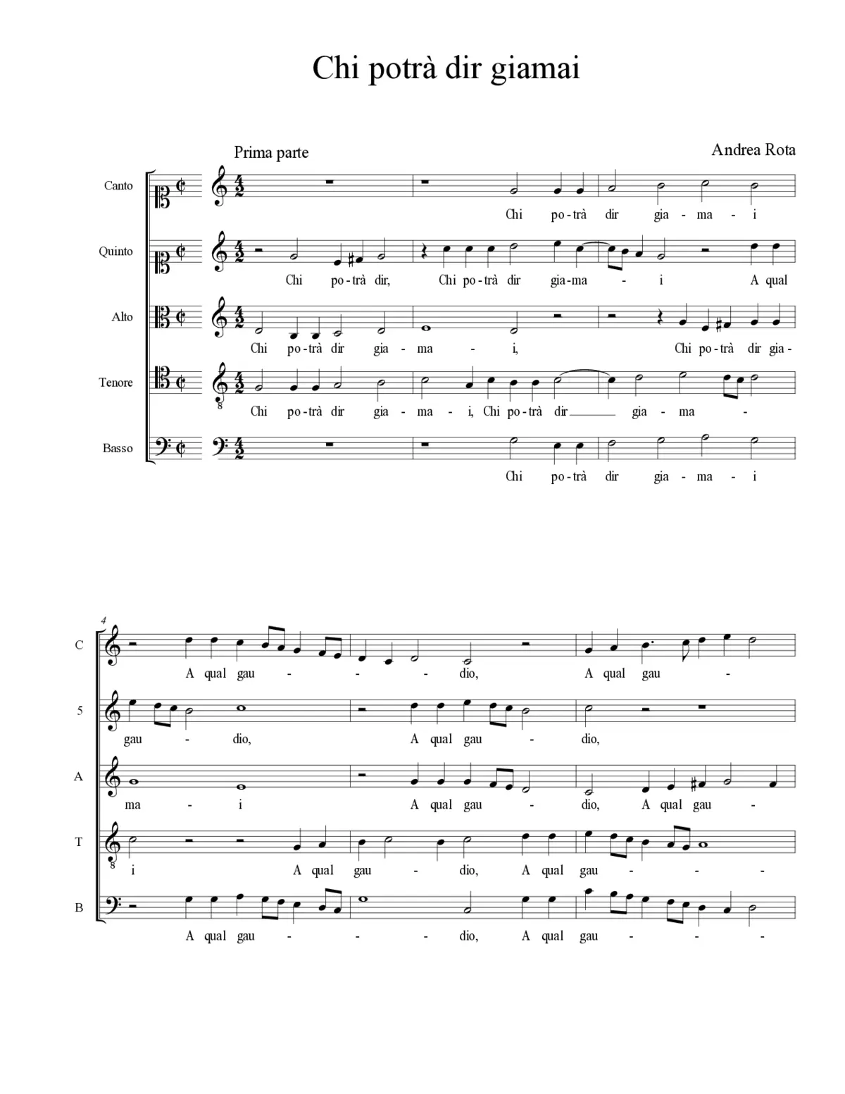 Chi potrà dir giamai - Page 1