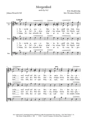 Morgenlied, Op. 86, No. 2