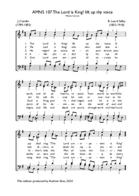 The Lord is King! lift up thy voice