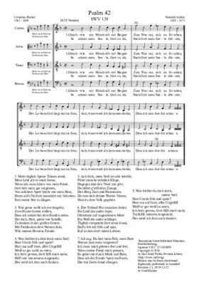 Gleich wie ein Hirsch eilt mit Begier, SWV 139