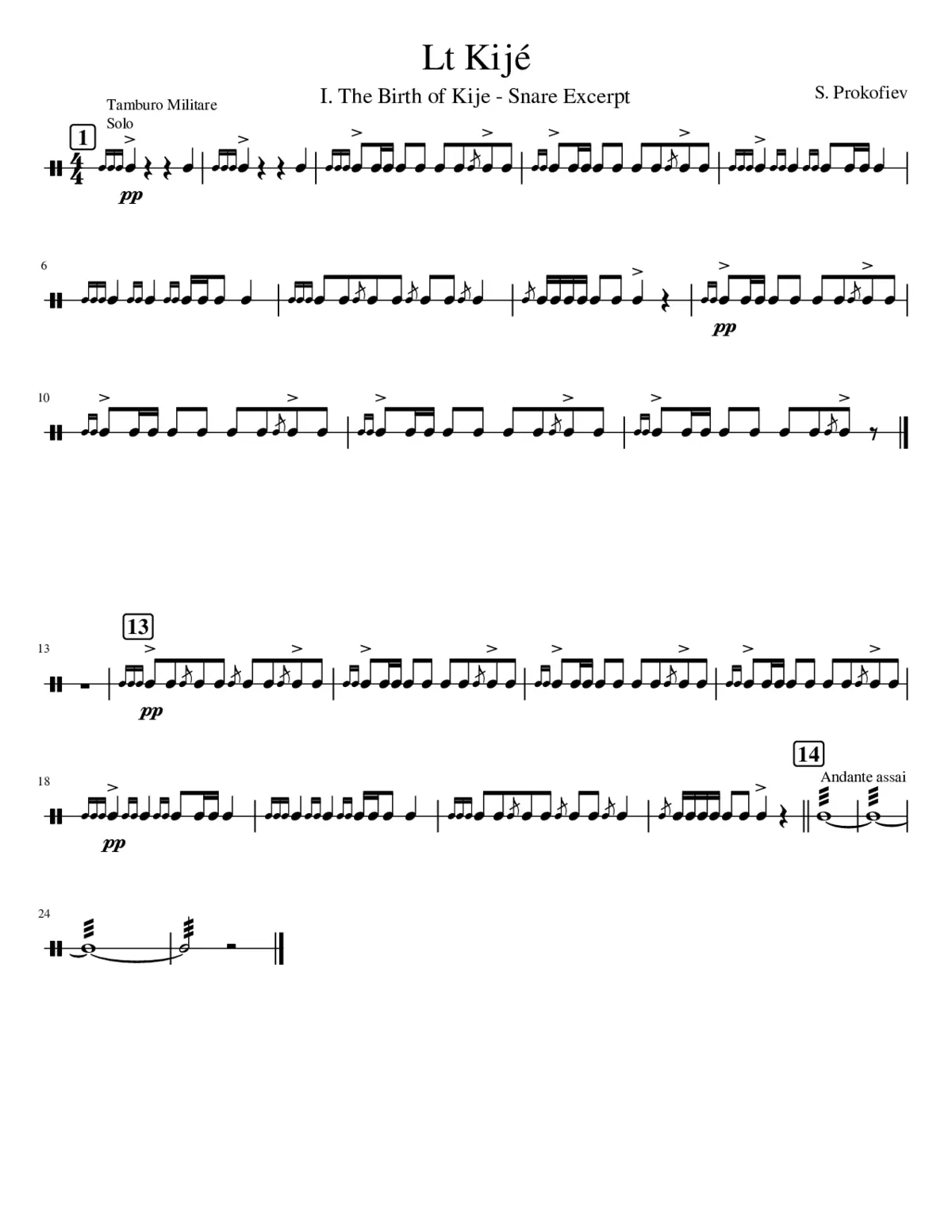Lieutenant Kijé (suite) Op.60 - Page 1