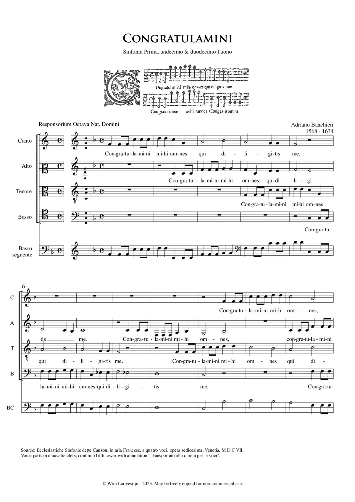 Congratulamini mihi - Page 1