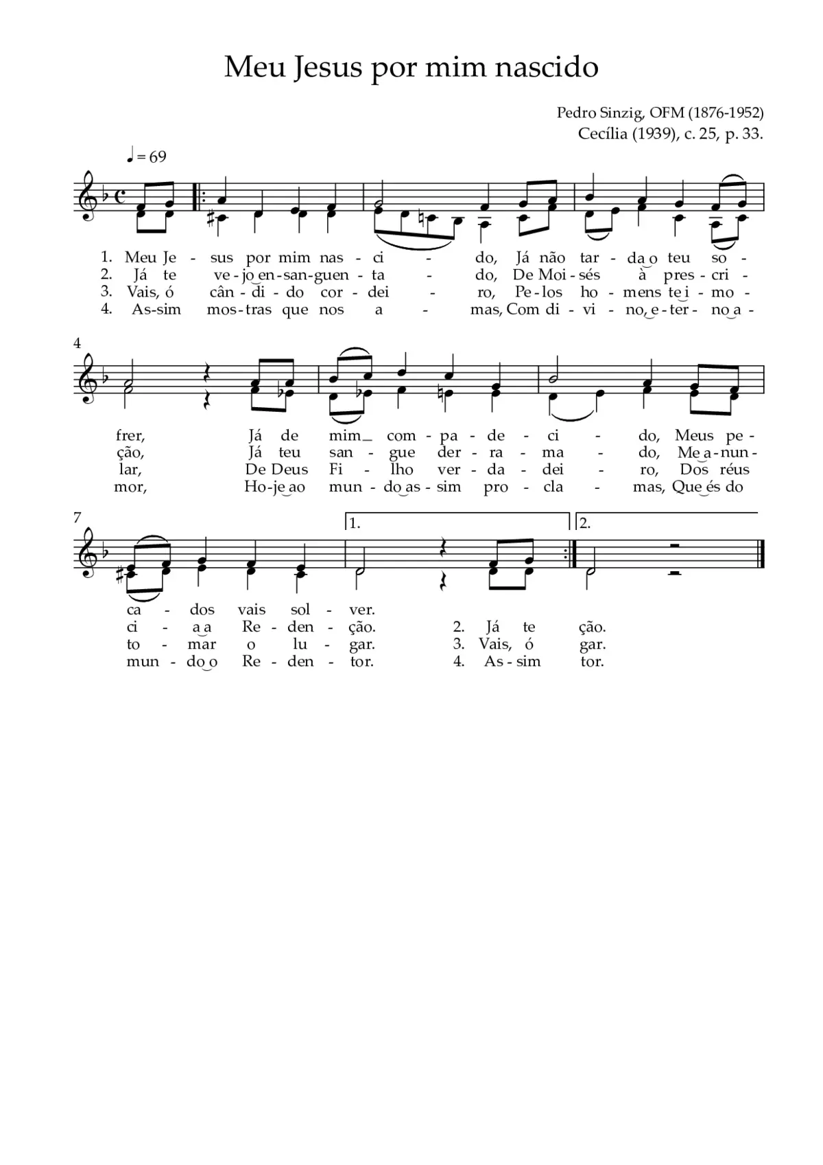 Meu Jesus por mim nascido - Page 1