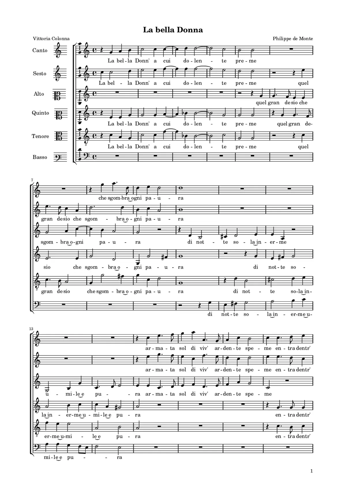 La bella Donna - Page 1