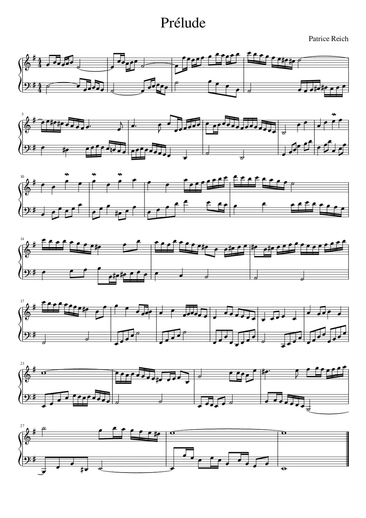 Prélude - Patrice Reich - Page 1