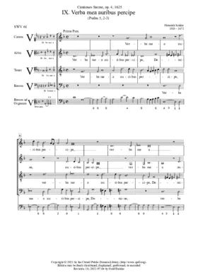 Verba mea auribus percipe, Domine, SWV 61