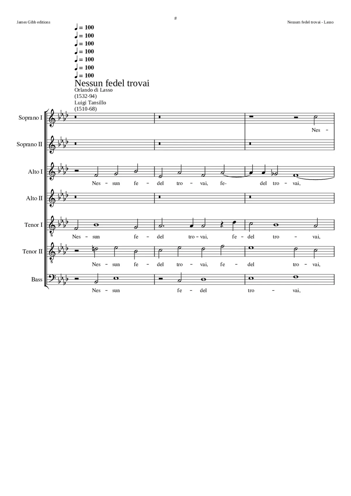 Nessun fedel trovai - Page 1