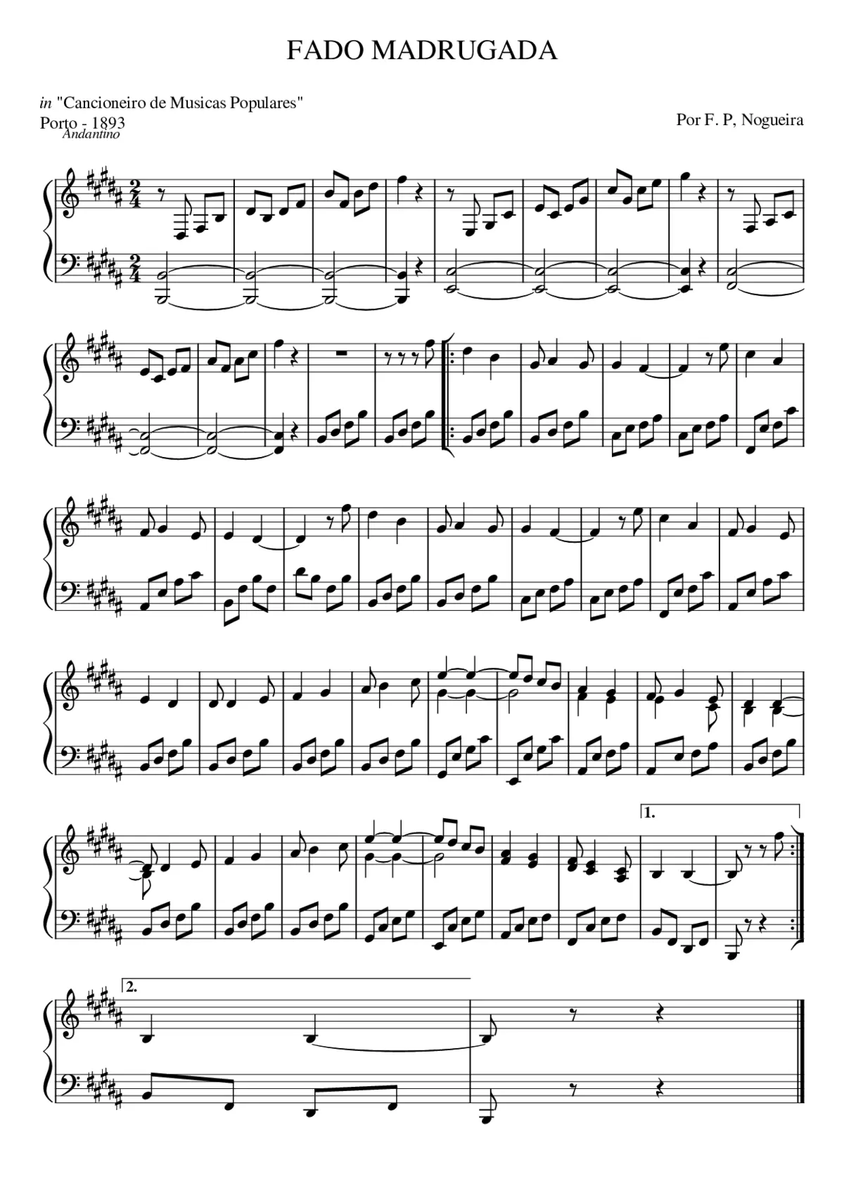 Fado Madrugada - Page 1