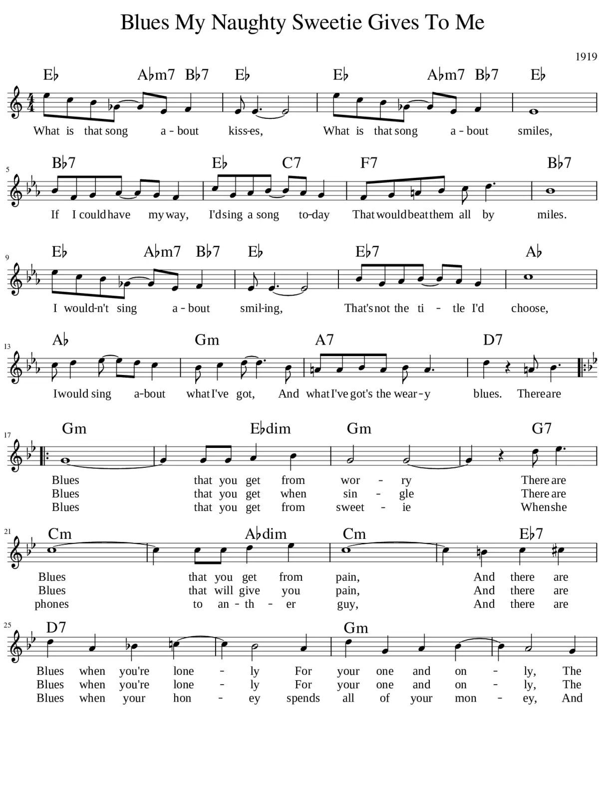 Blues My Naughty Sweetie Gives to Me - Page 1