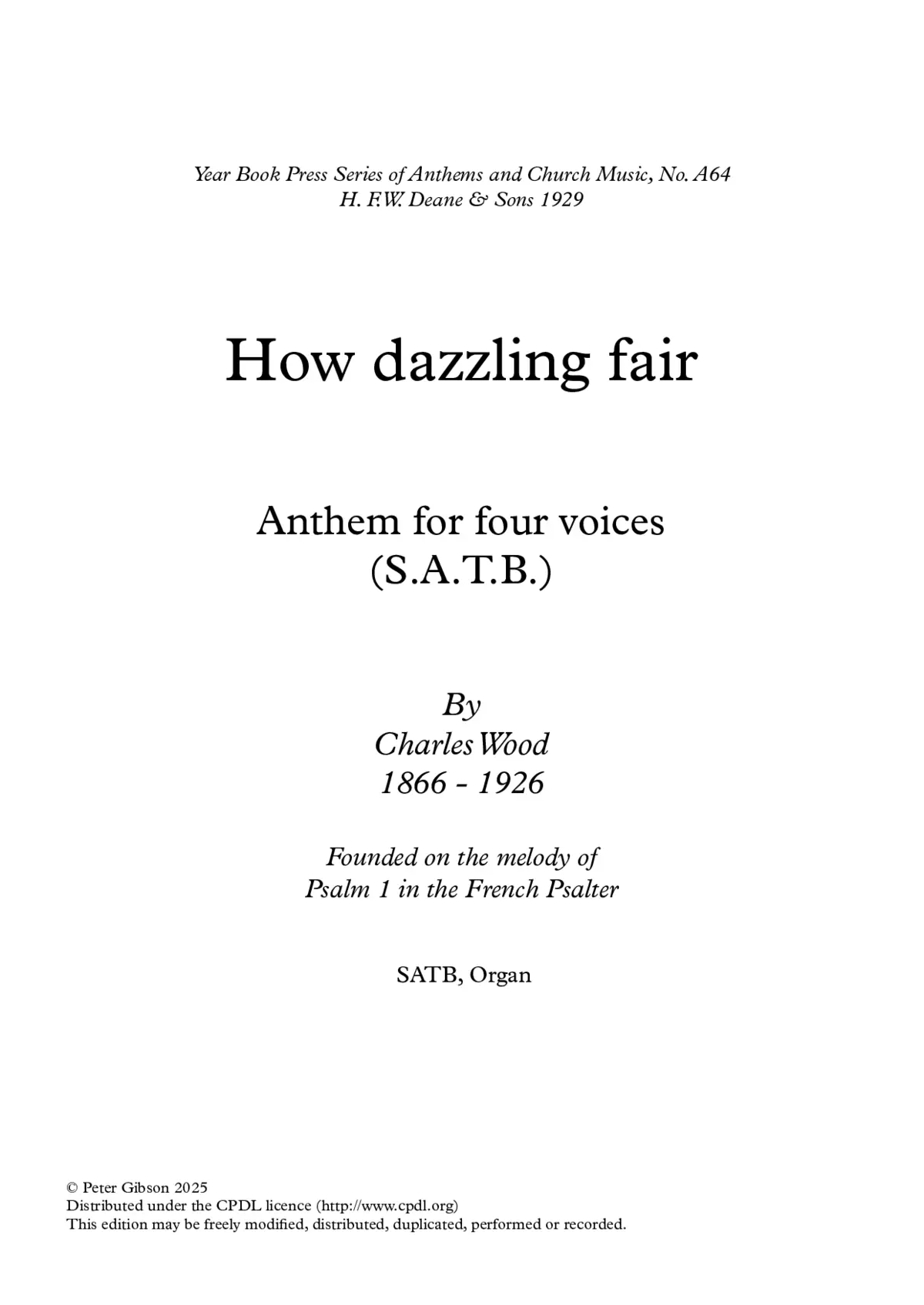 How dazzling fair - Page 1