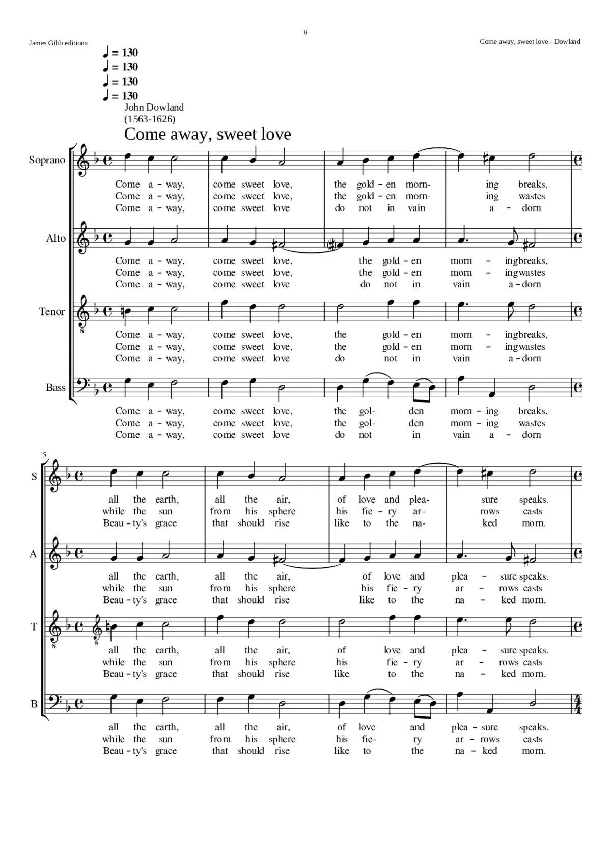 Come away come sweet love - Page 1