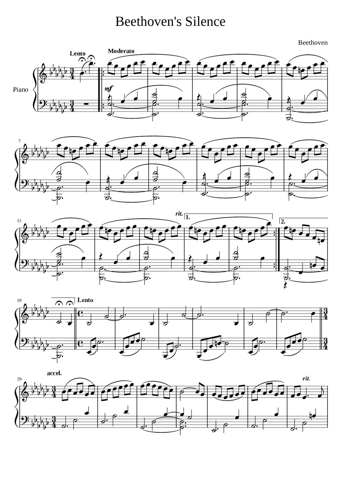 Beethoven SilenceÙØ¹ ØªØÙØØª ÙØÙØ ØÙØºÙØÙ - Page 1