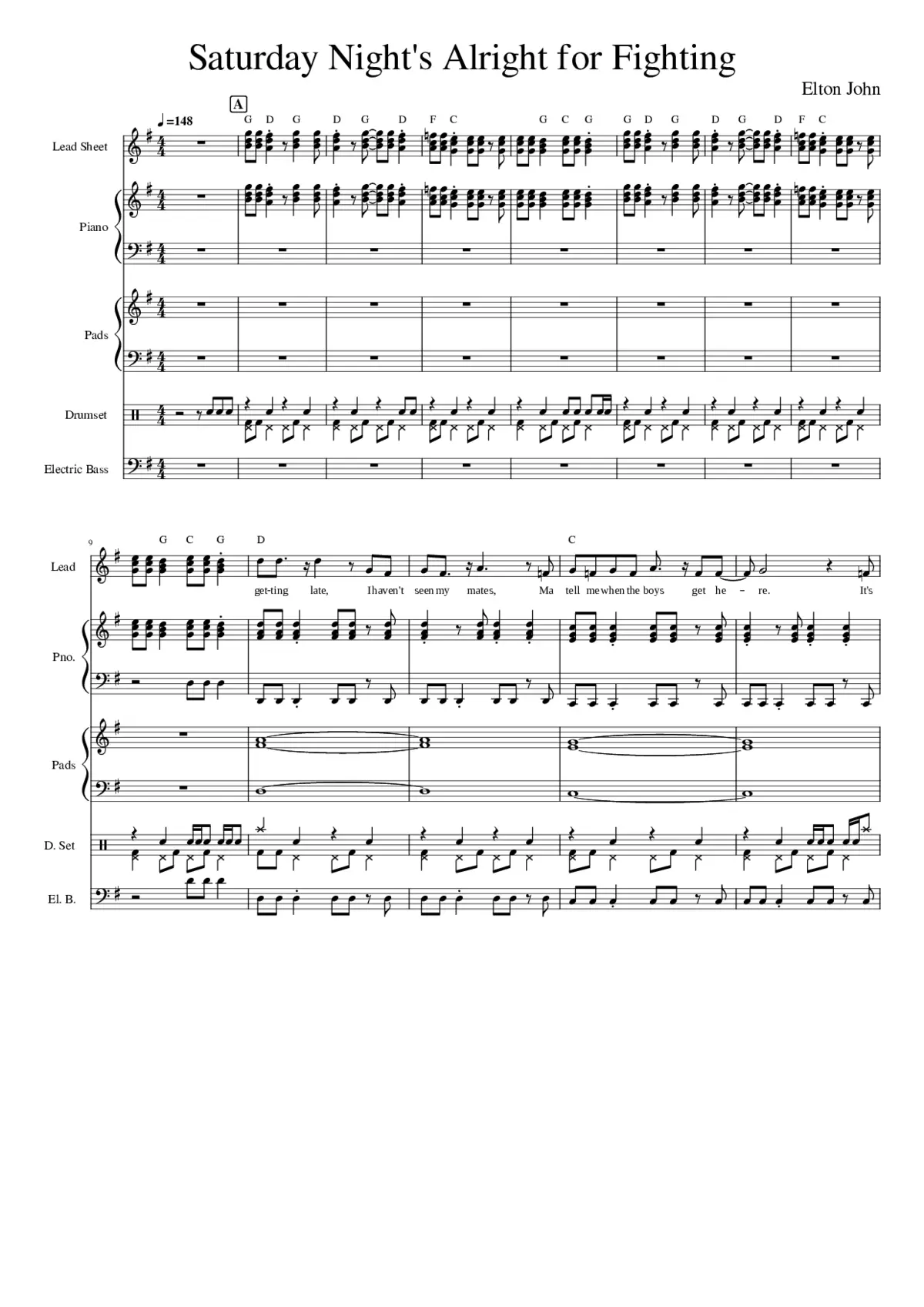 Saturday Night's Alright (For Fighting) - Page 1