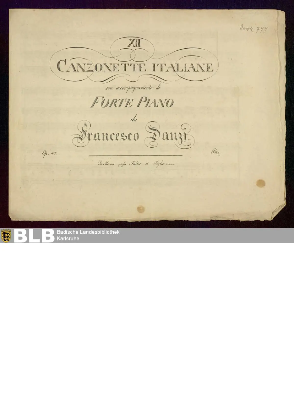 12 Canzonette Italiane - Page 1