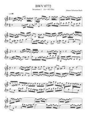 Invention in C major BWV 772