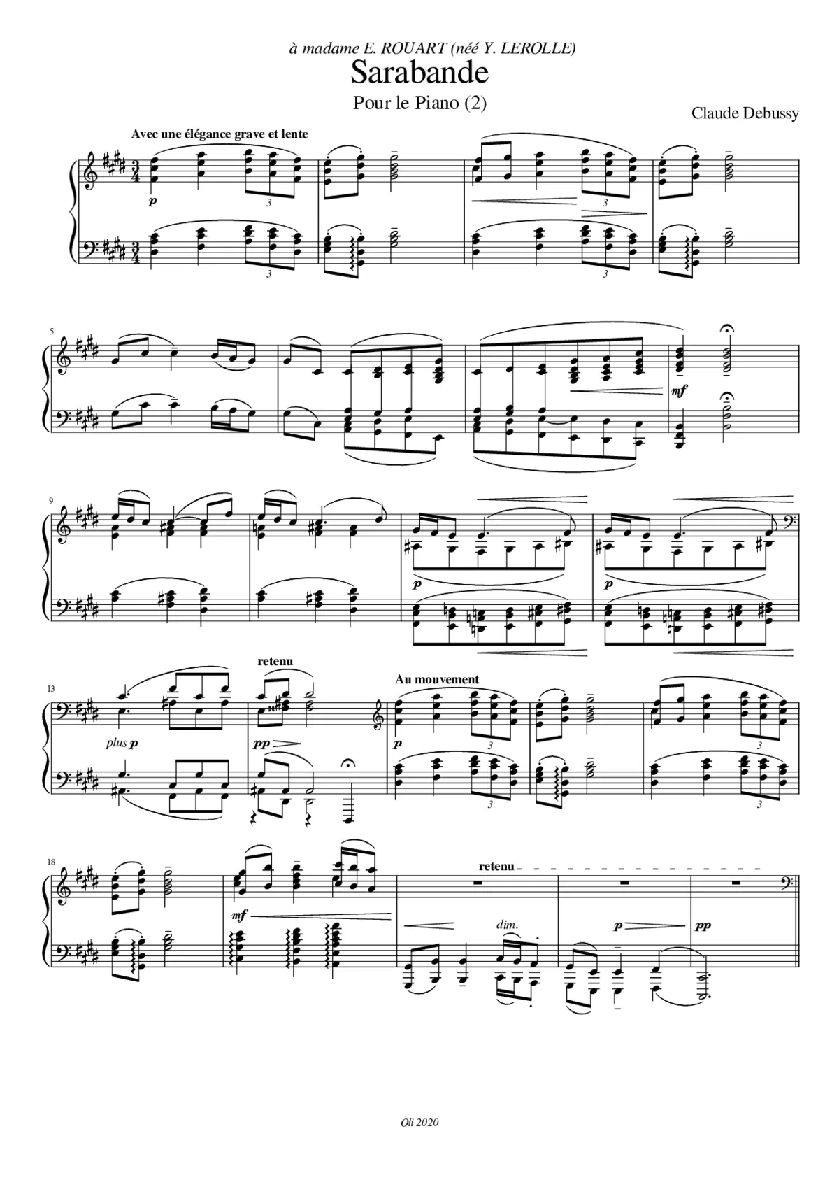 Pour le piano - Page 1