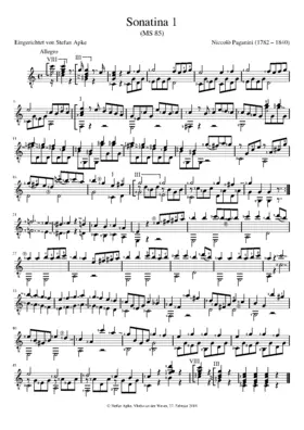 Guitar Sonatina in C major
