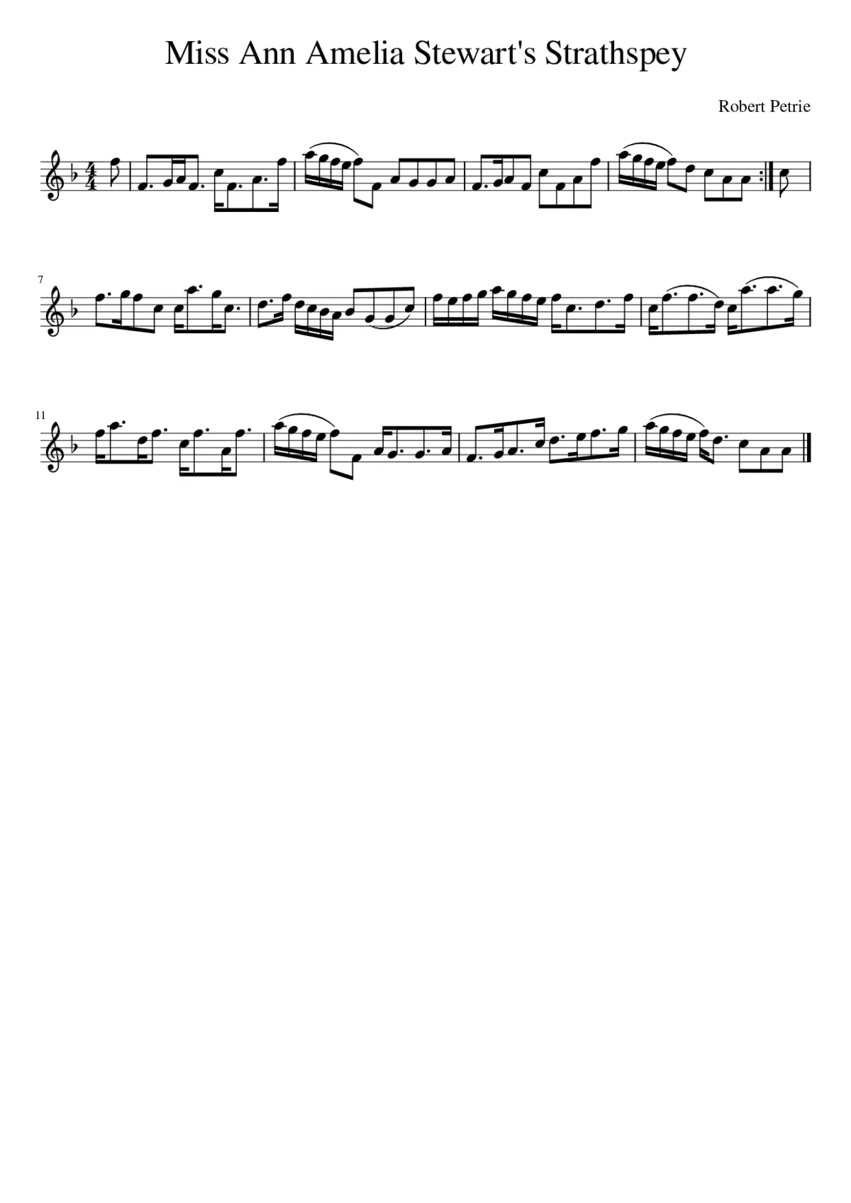 Miss Ann Amelia Stewart's Strathspey - Page 1