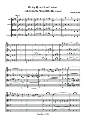 String Quartet in G minor, Hob.III:74, Op.74 No.3 (The Horseman)