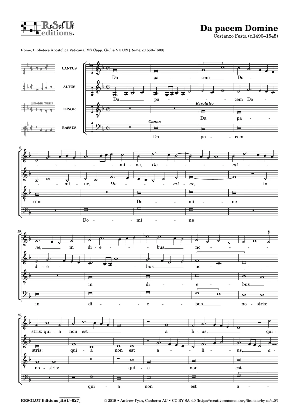 Da pacem Domine - Page 1